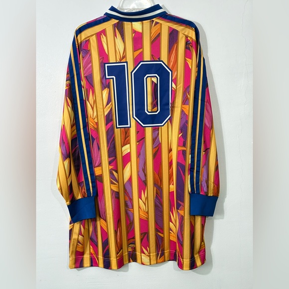 adidas FARM Rio Polo Jersey Dress Stripes of Paradise XL Blokecore JD6285 Sporty - Picture 4 of 14